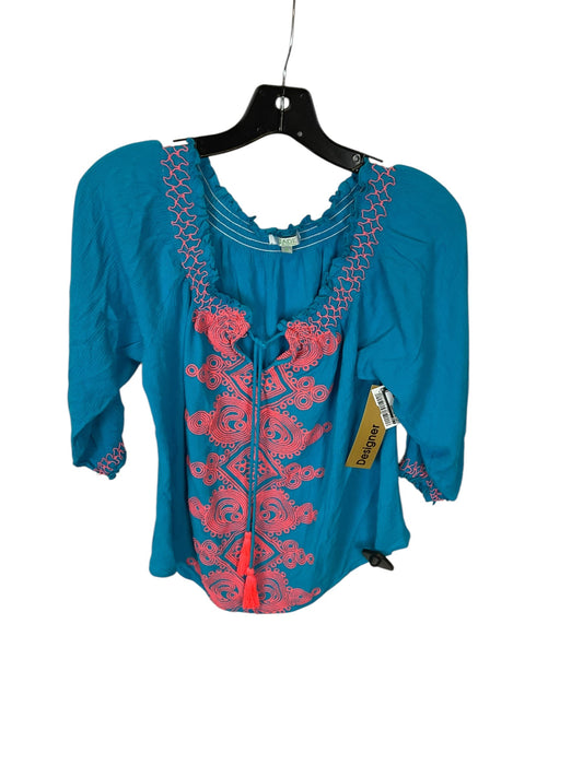 Top Long Sleeve Designer By Cmb In Blue, Size: M