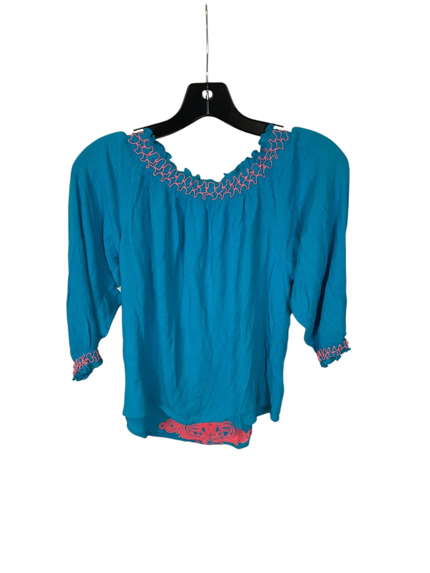 Top Long Sleeve Designer By Cmb In Blue, Size: M