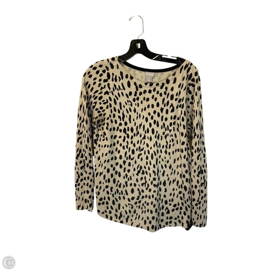 Top Long Sleeve Basic By Chicos In Animal Print, Size: S