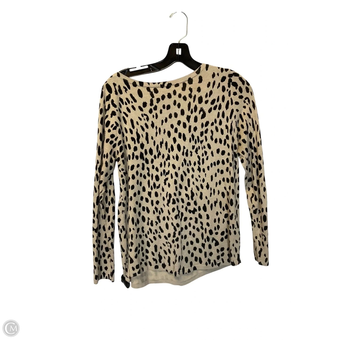 Top Long Sleeve Basic By Chicos In Animal Print, Size: S