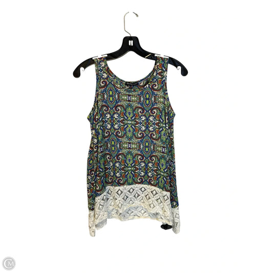 Top Sleeveless By Cha Cha Vente In Green, Size: S