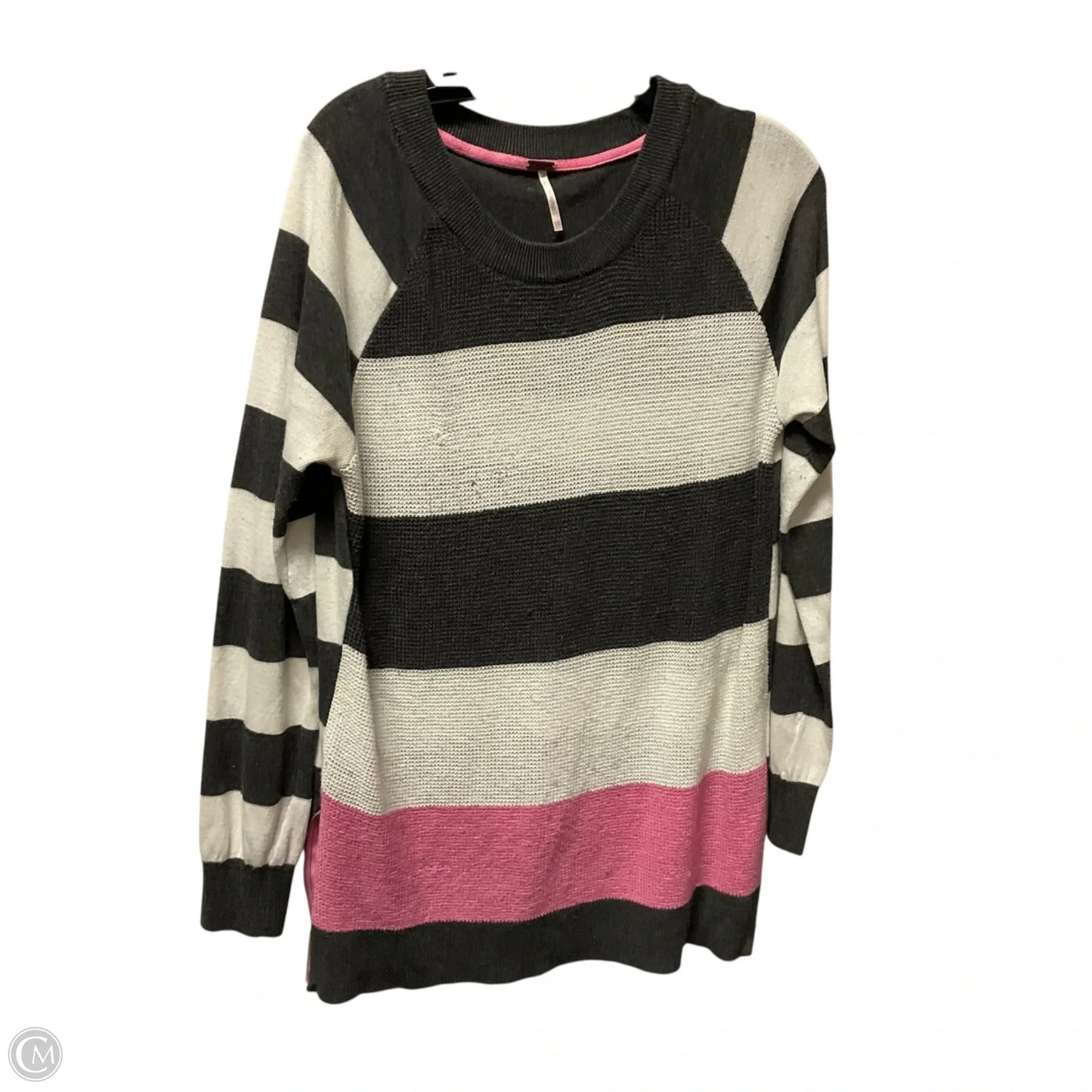 Top Long Sleeve By Free People In Striped Pattern, Size: 1x