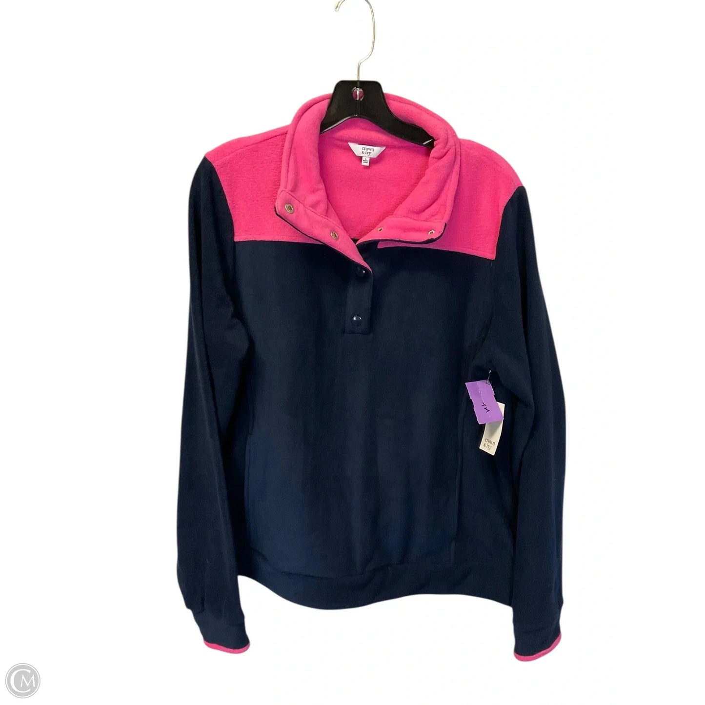 Sweatshirt Crewneck By Crown And Ivy In Blue, Size: L