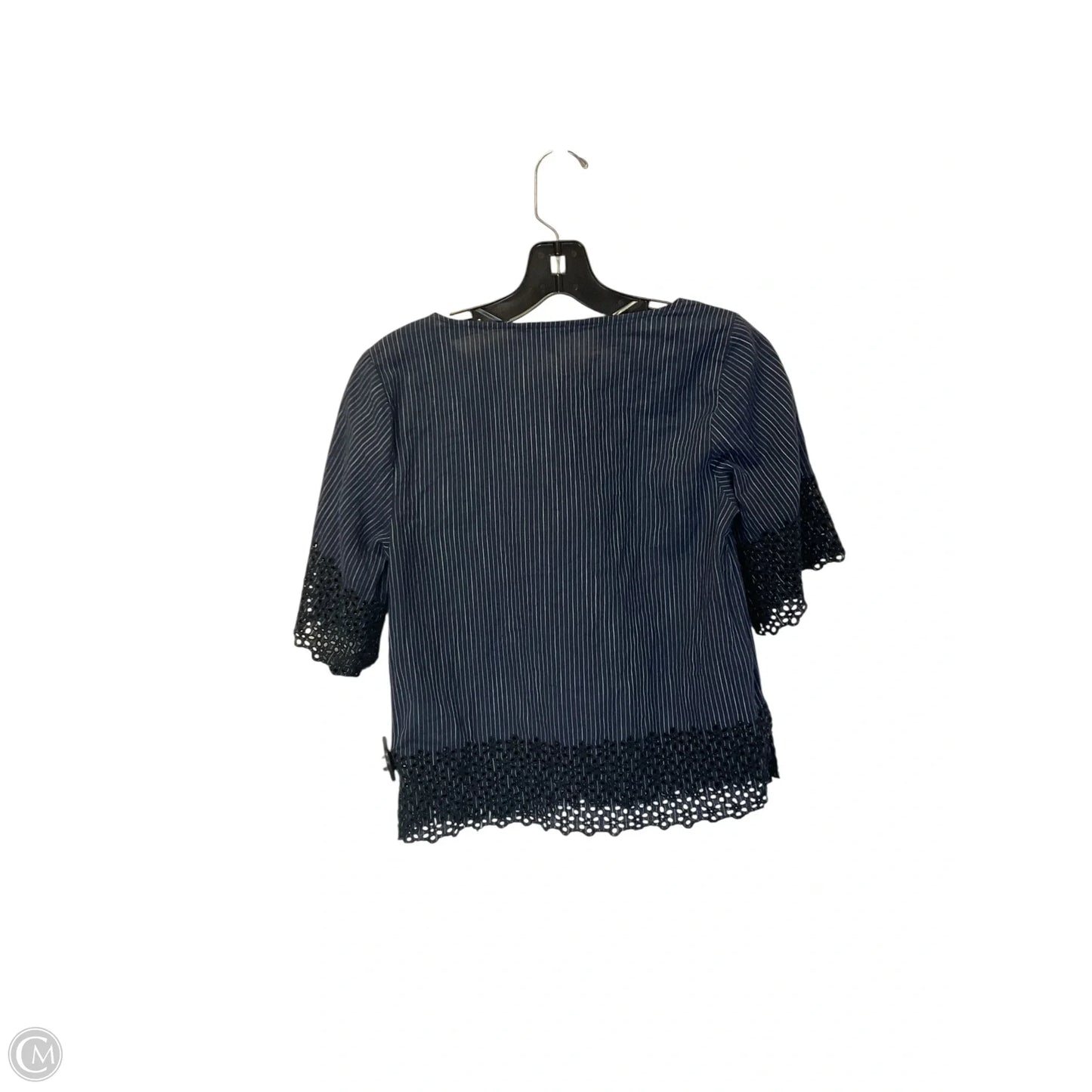 Top Short Sleeve Basic By Banana Republic In Striped Pattern, Size: Xxs