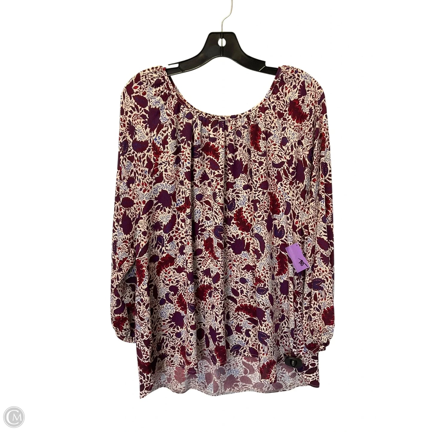 Top Long Sleeve By Ann Taylor In Red, Size: Xxl