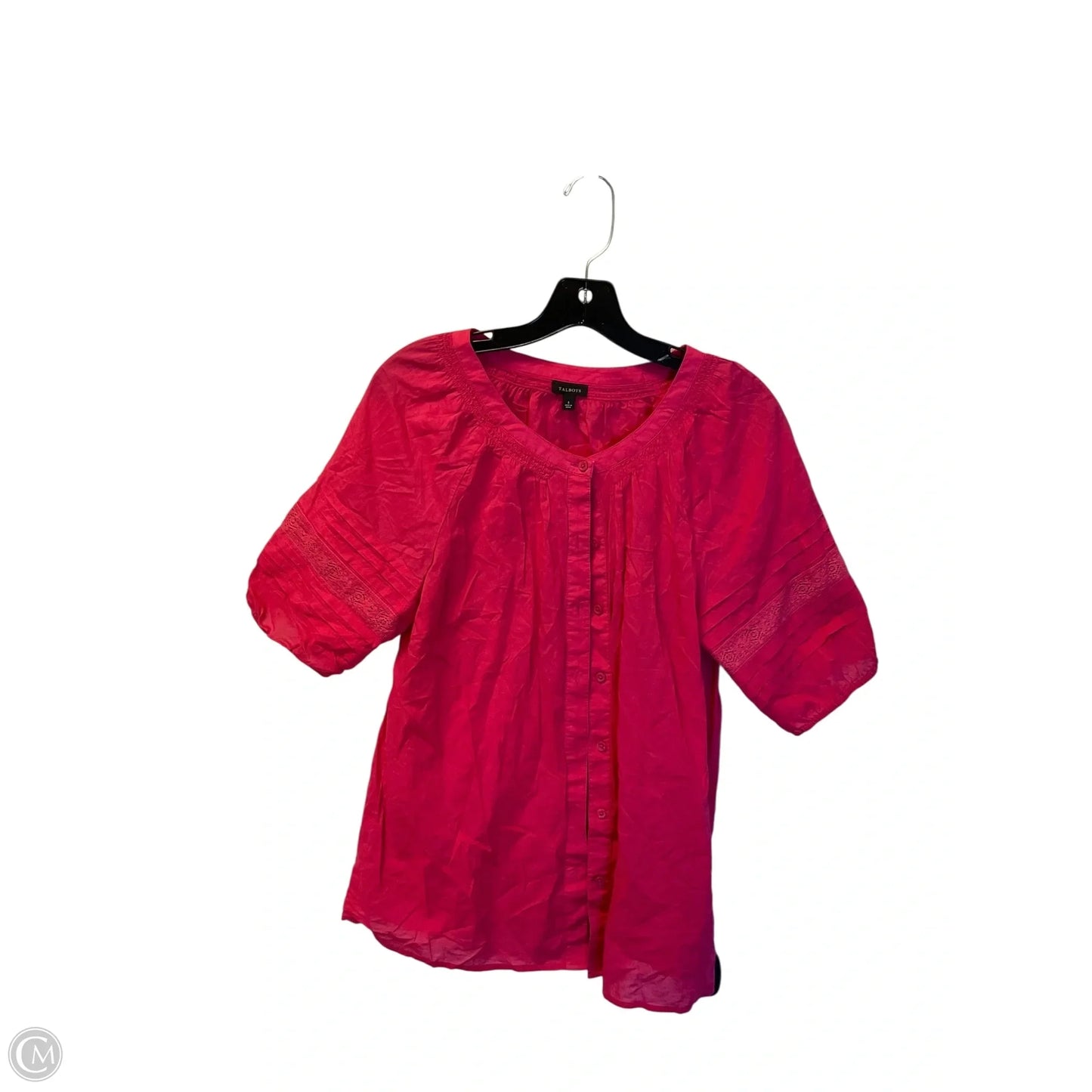 Top Short Sleeve By Talbots In Pink, Size: S