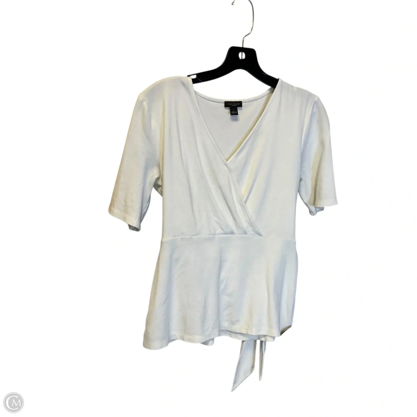 Top Short Sleeve Basic By Ann Taylor In White, Size: S