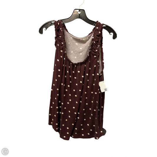 Top Sleeveless Basic By Maurices In Polkadot Pattern, Size: L