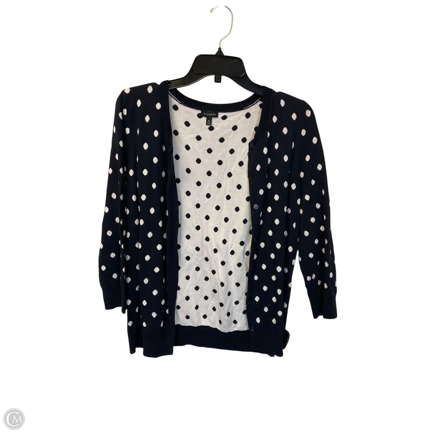 Cardigan By Talbots In Polkadot Pattern, Size: M
