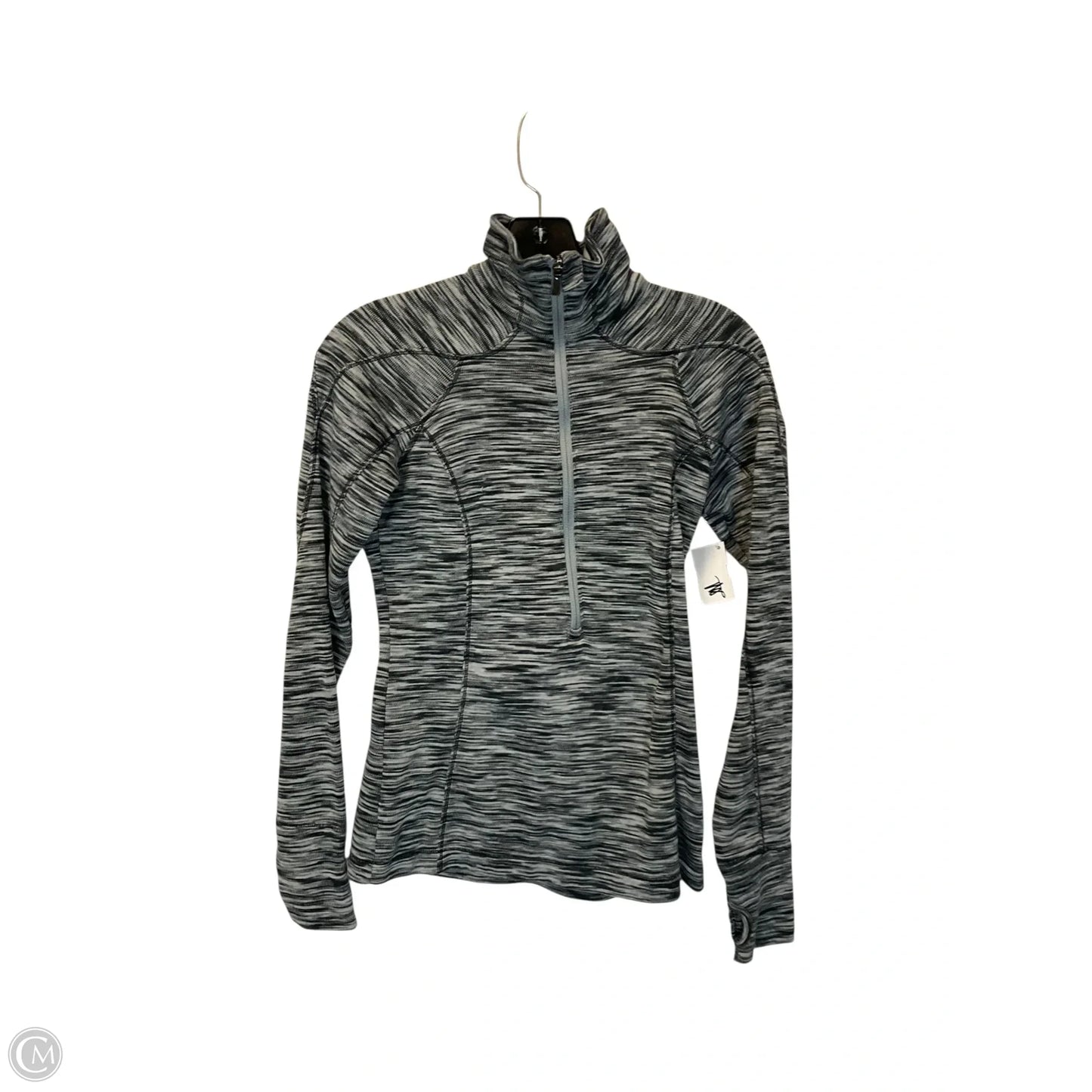 Athletic Top Long Sleeve Collar By Columbia In Grey, Size: Xs