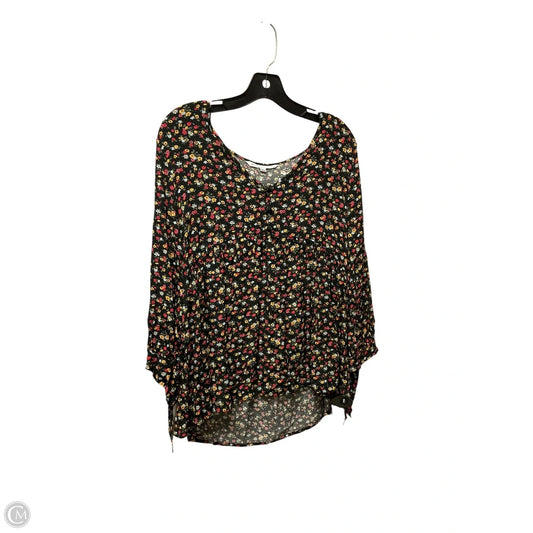 Top Long Sleeve By The Nines In Floral Print, Size: S
