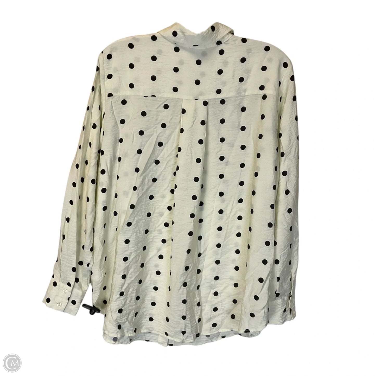 Top Long Sleeve Basic By Rachel Zoe In Polkadot Pattern, Size: L