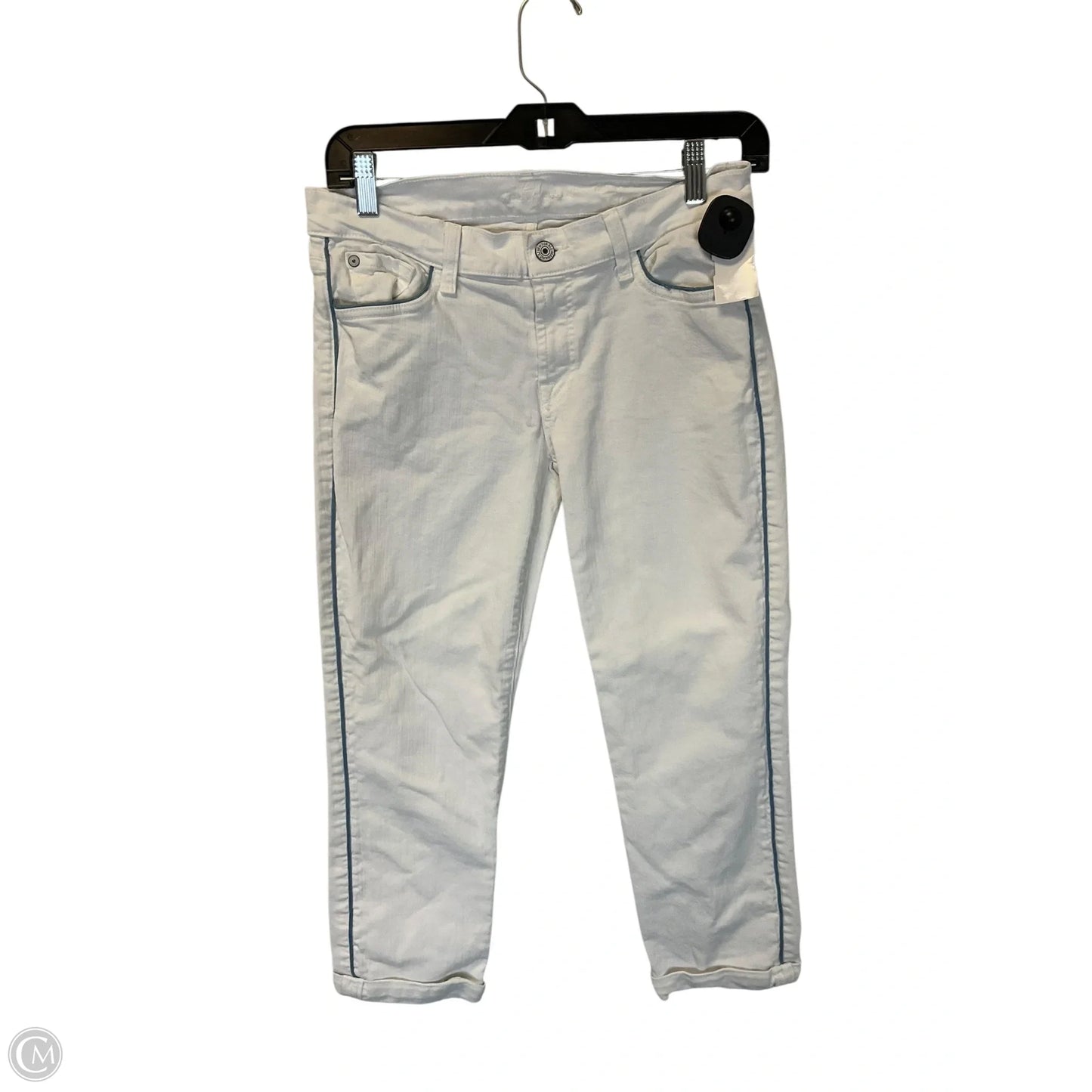 Jeans Skinny By 7 For All Mankind In White Denim, Size: 4
