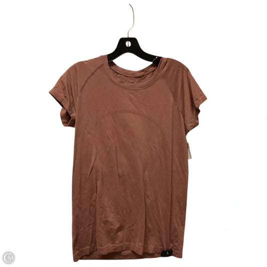 Athletic Top Short Sleeve By Lululemon In Pink, Size: S