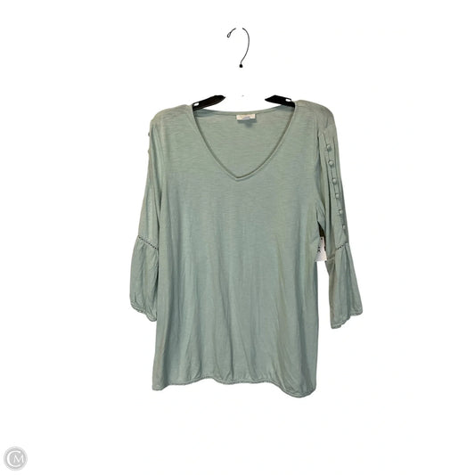 Top Long Sleeve Basic By J. Jill In Teal, Size: M