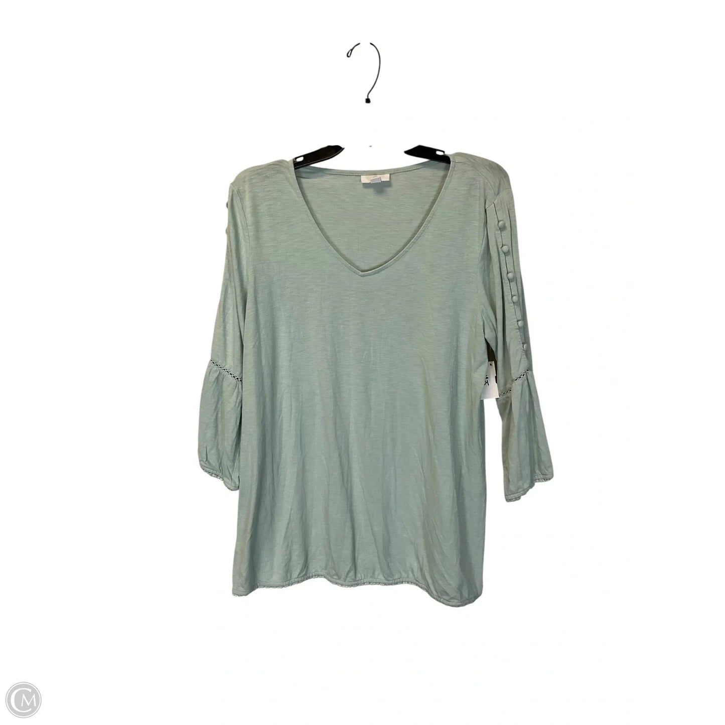 Top Long Sleeve Basic By J. Jill In Teal, Size: M