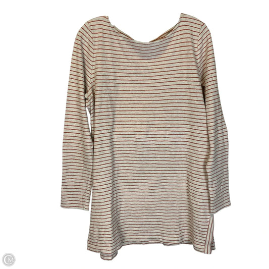 Top Long Sleeve Basic By J. Jill In Striped Pattern, Size: L