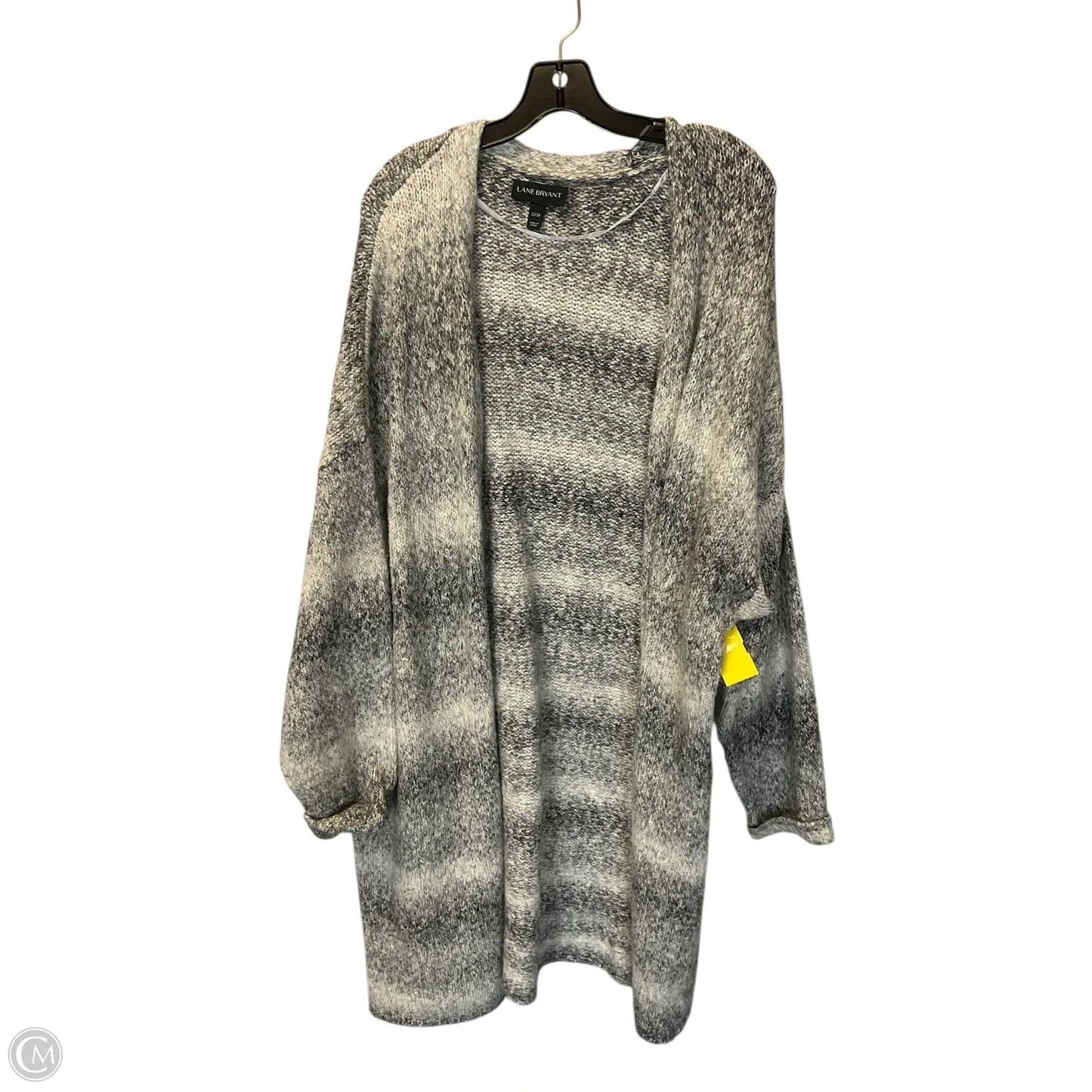 Sweater Cardigan By Lane Bryant In Grey, Size: 3x