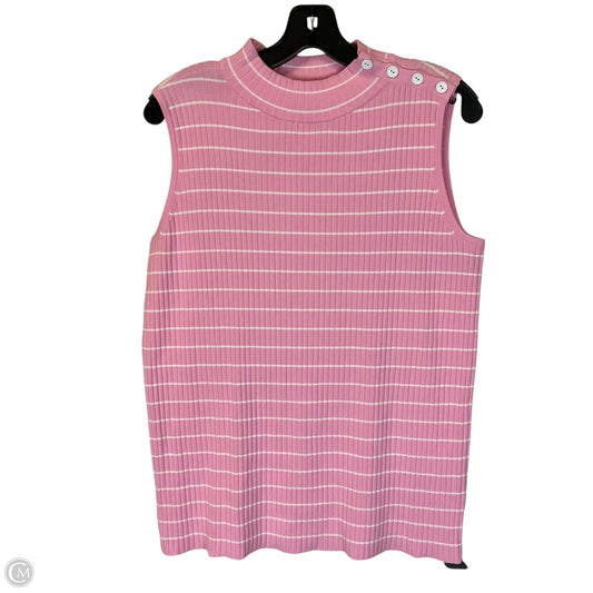 Top Sleeveless By Talbots In Striped Pattern, Size: XL