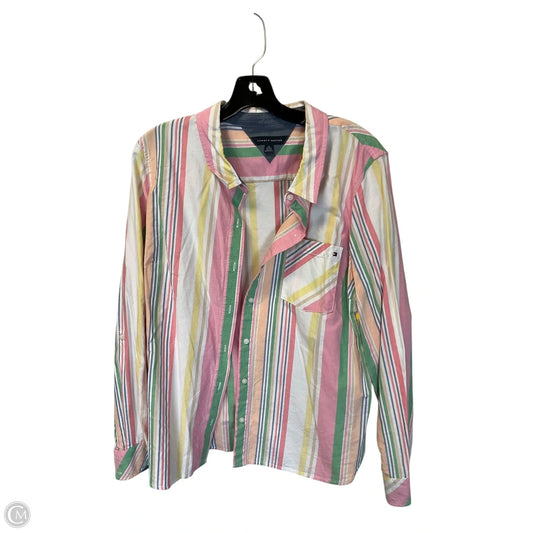 Top Long Sleeve Basic By Tommy Hilfiger In Striped Pattern, Size: Xl