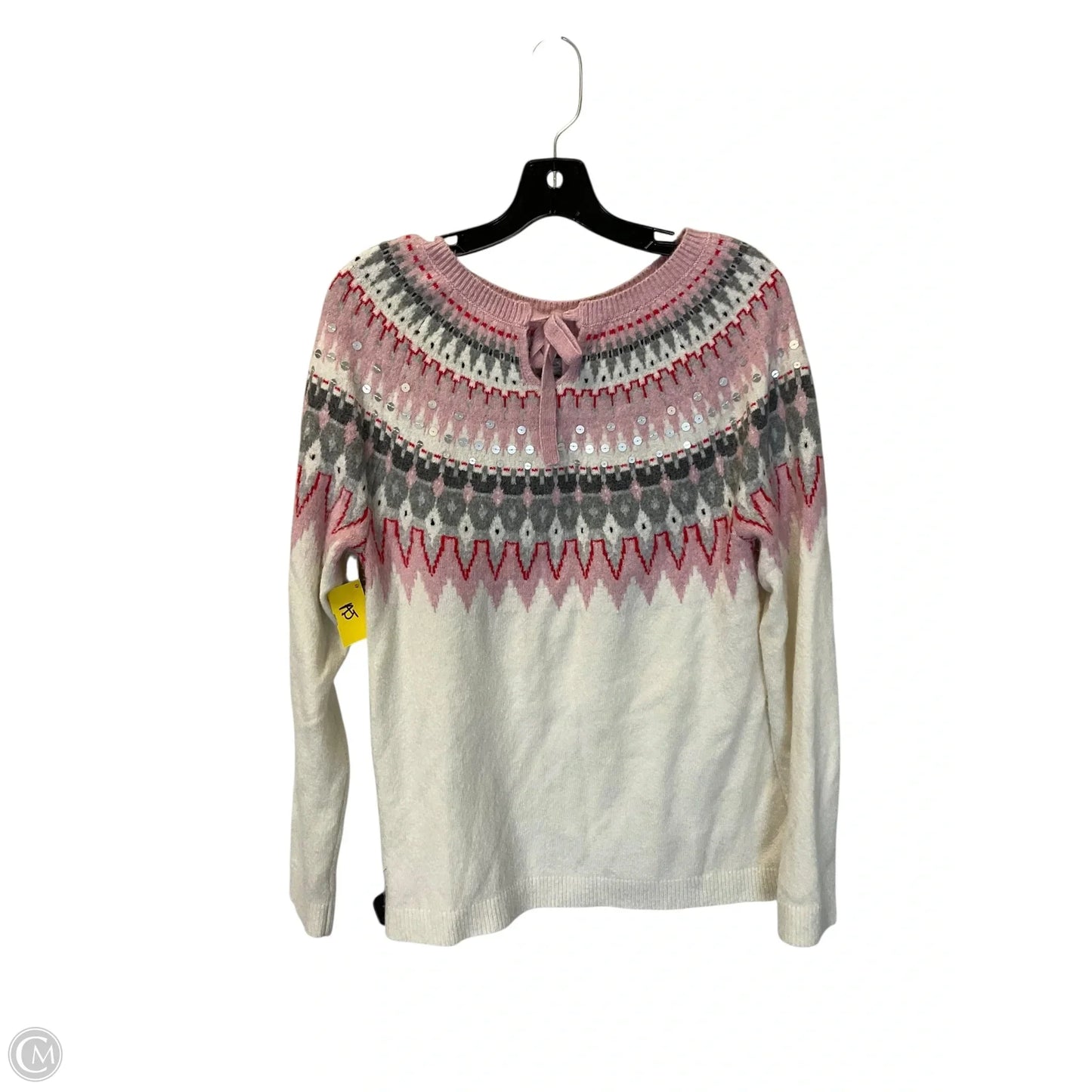 Sweater By Talbots In Pink, Size: L