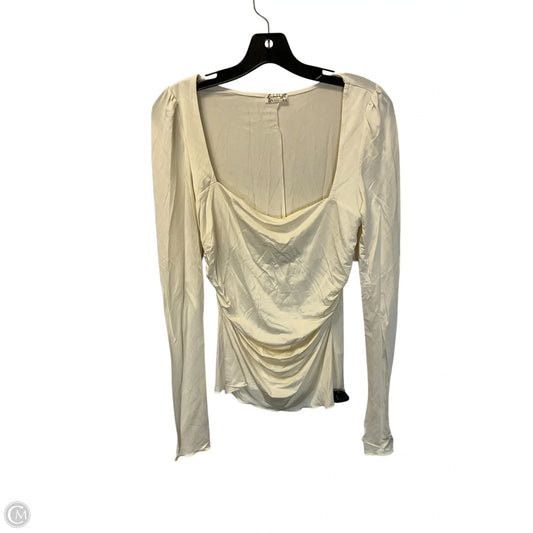 Top Long Sleeve Basic By Free People In Cream, Size: M