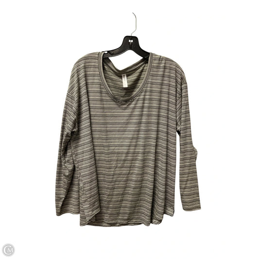 Top Long Sleeve Basic By Athleta In Striped Pattern, Size: 1x