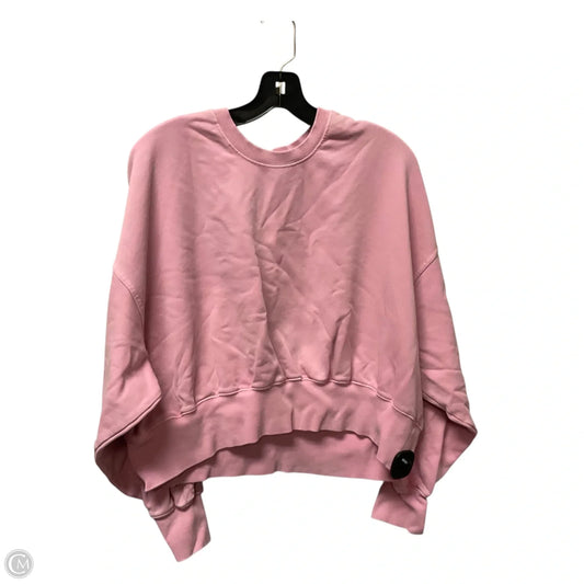 Sweatshirt Crewneck By Fabletics In Pink, Size: S