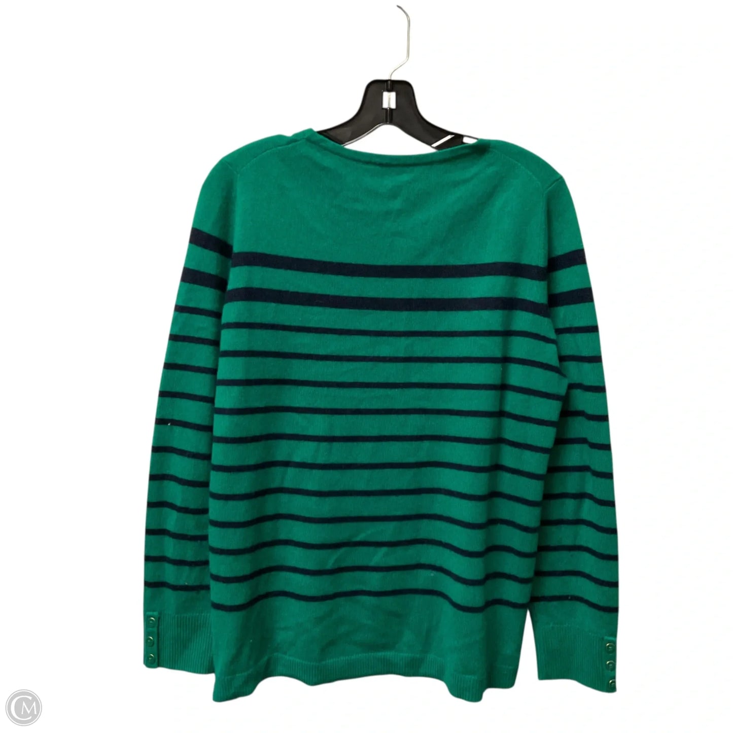 Top Long Sleeve By Talbots In Striped Pattern, Size: L