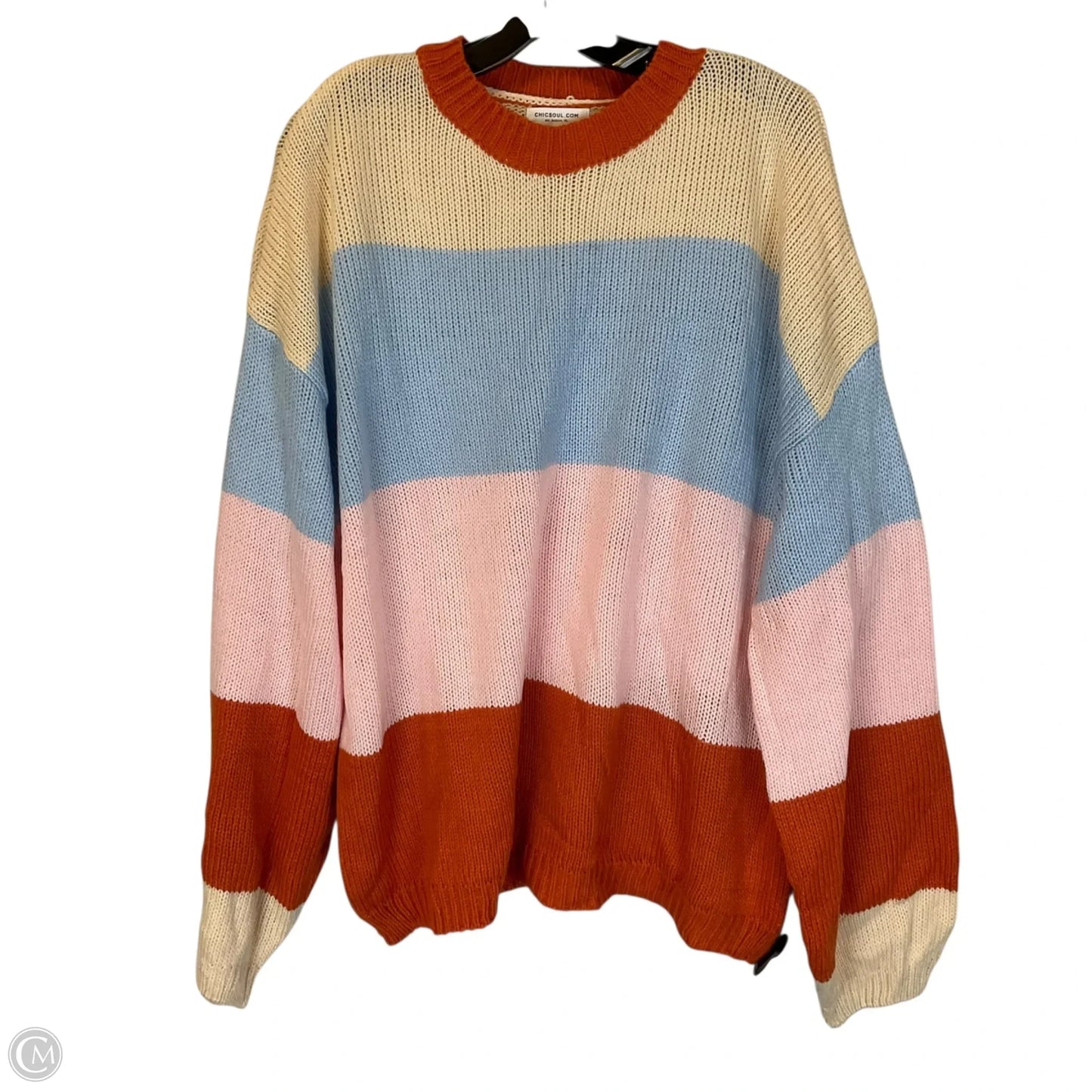 Sweater By Chicsoul In Striped Pattern, Size: Xxl