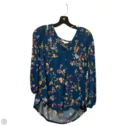 Top Long Sleeve By Vince Camuto In Floral Print, Size: S