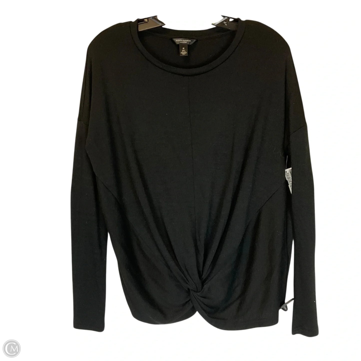 Top Long Sleeve By Banana Republic In Black, Size: M