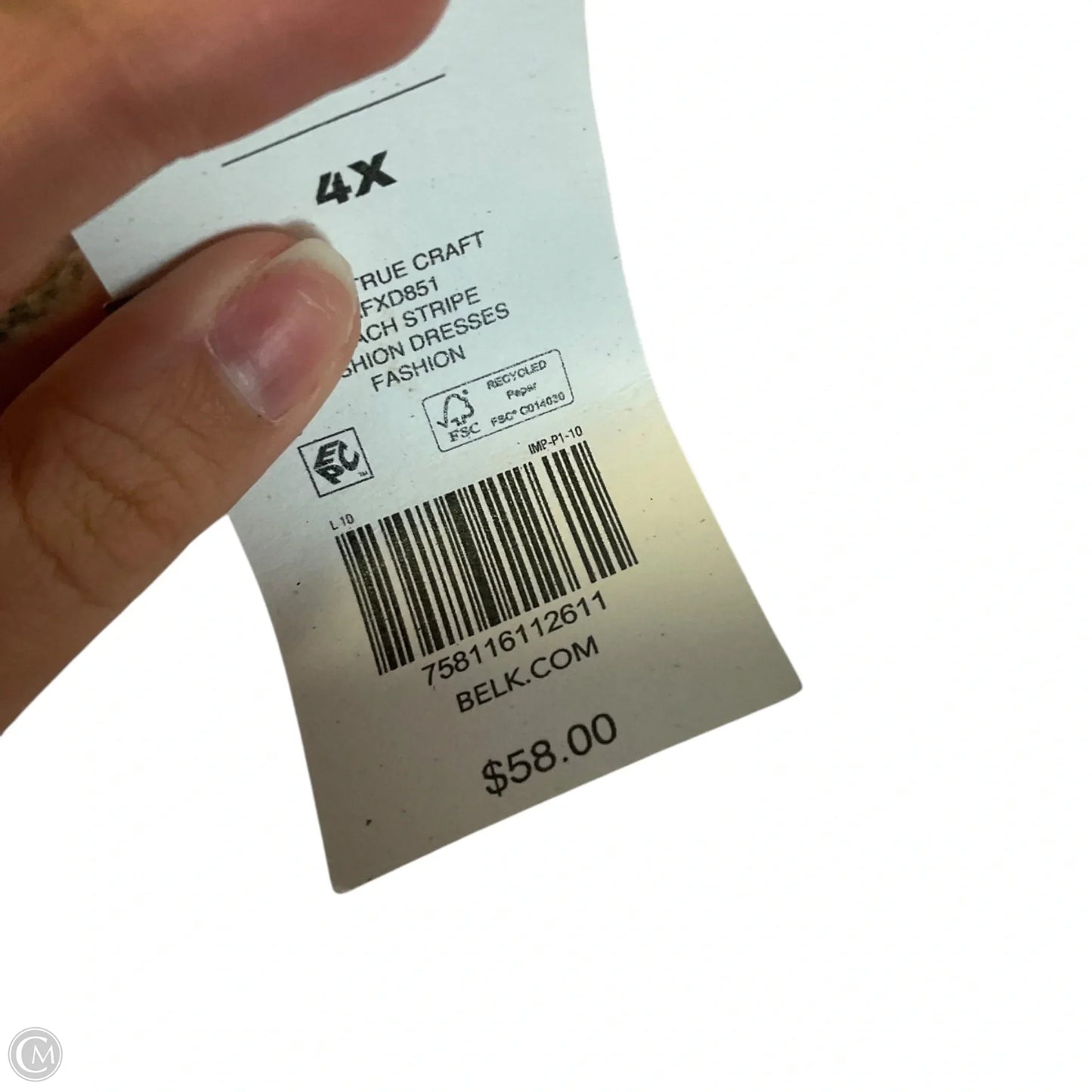 Dress Casual Maxi By True Craft In Striped Pattern, Size: 4x