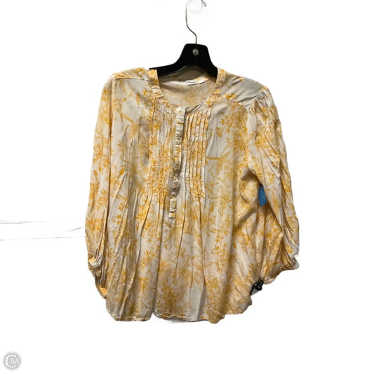 Top Long Sleeve By Gap In Yellow, Size: L