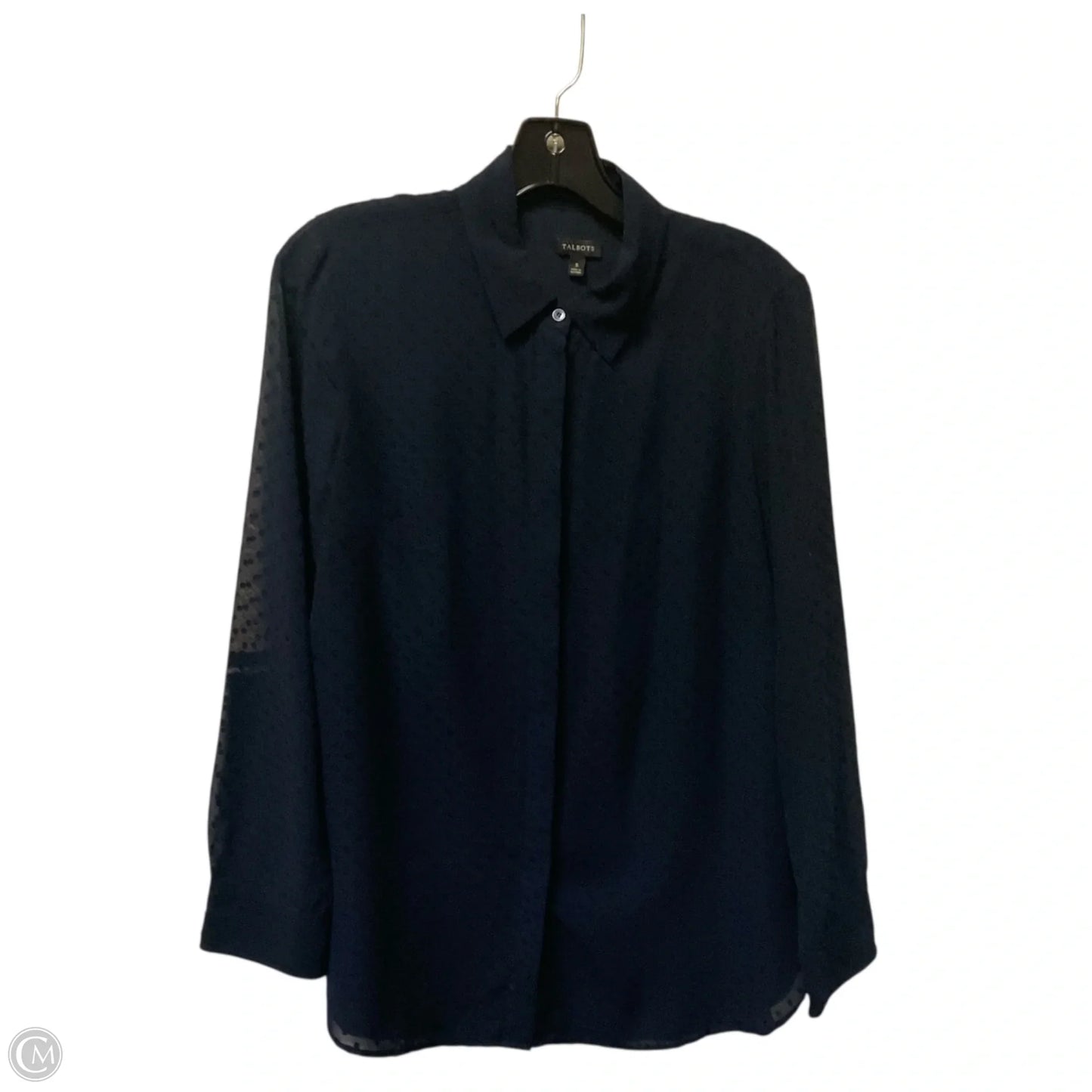 Top Long Sleeve By Talbots In Navy, Size: S