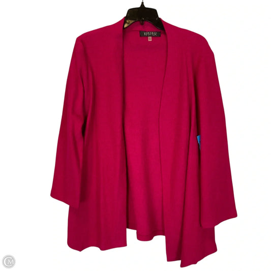 Cardigan By Kasper In Pink, Size: L