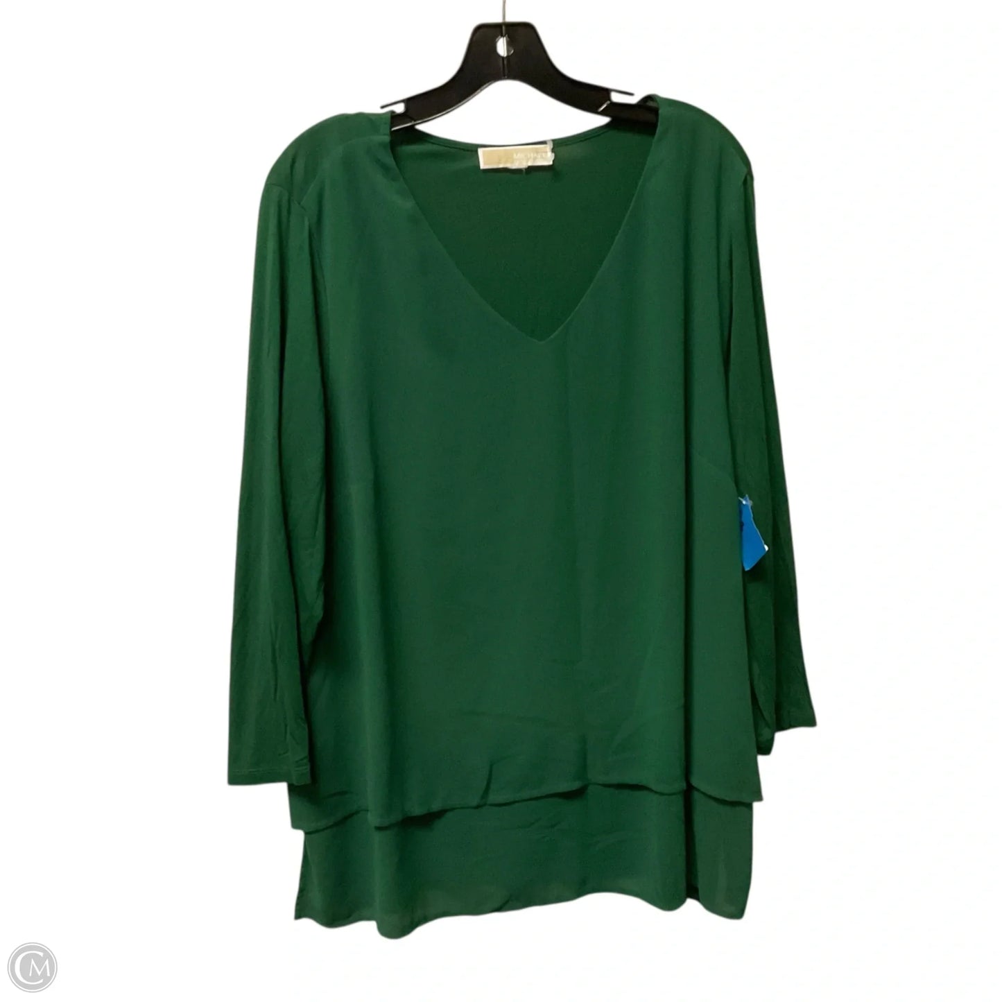 Top Long Sleeve Basic By Michael By Michael Kors In Green, Size: L