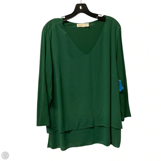 Top Long Sleeve Basic By Michael By Michael Kors In Green, Size: L