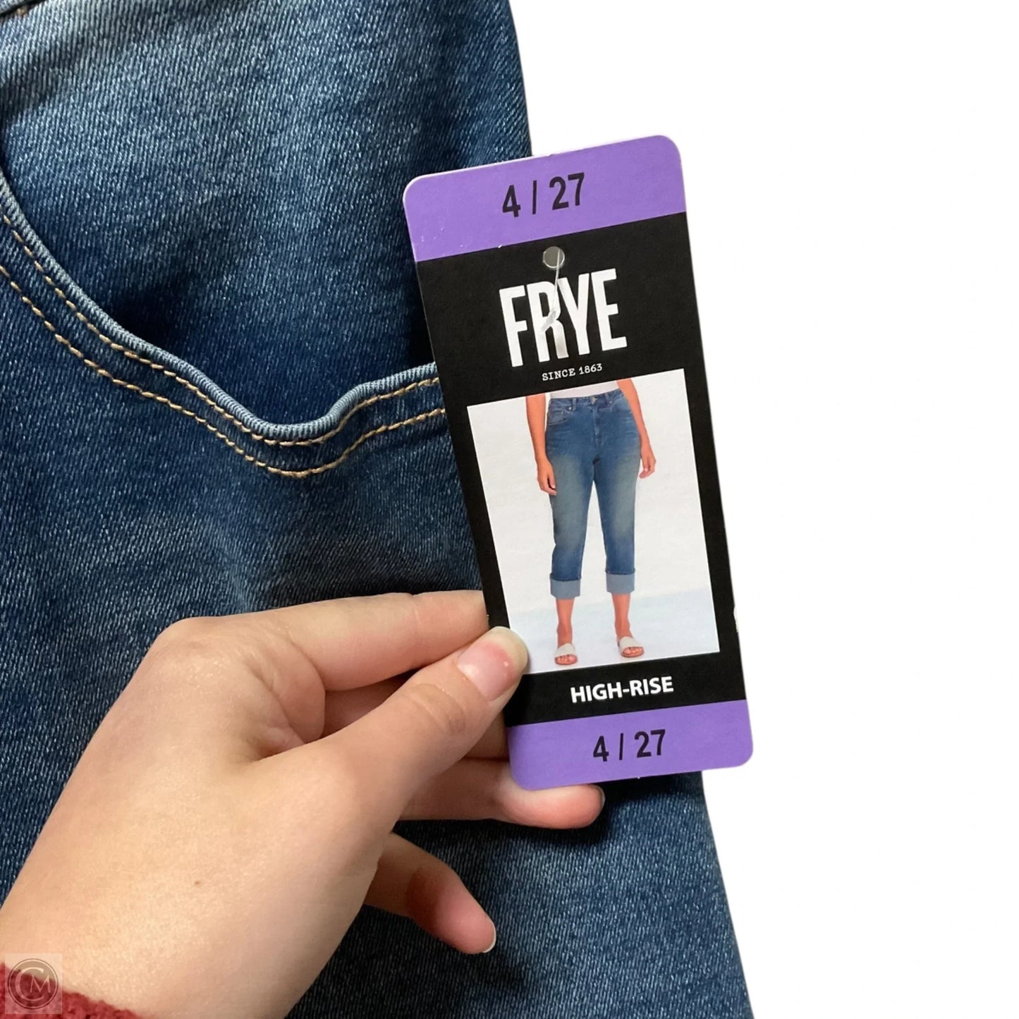 Jeans Designer By Frye In Blue Denim, Size: 4