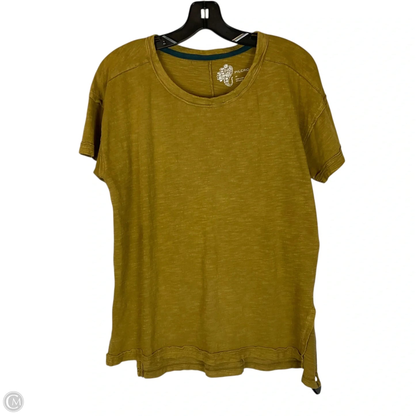 Top Short Sleeve Basic By Pilcro In Yellow, Size: Xs