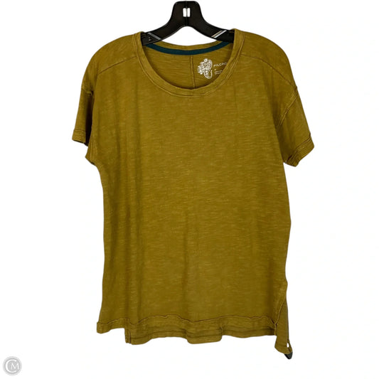 Top Short Sleeve Basic By Pilcro In Yellow, Size: Xs