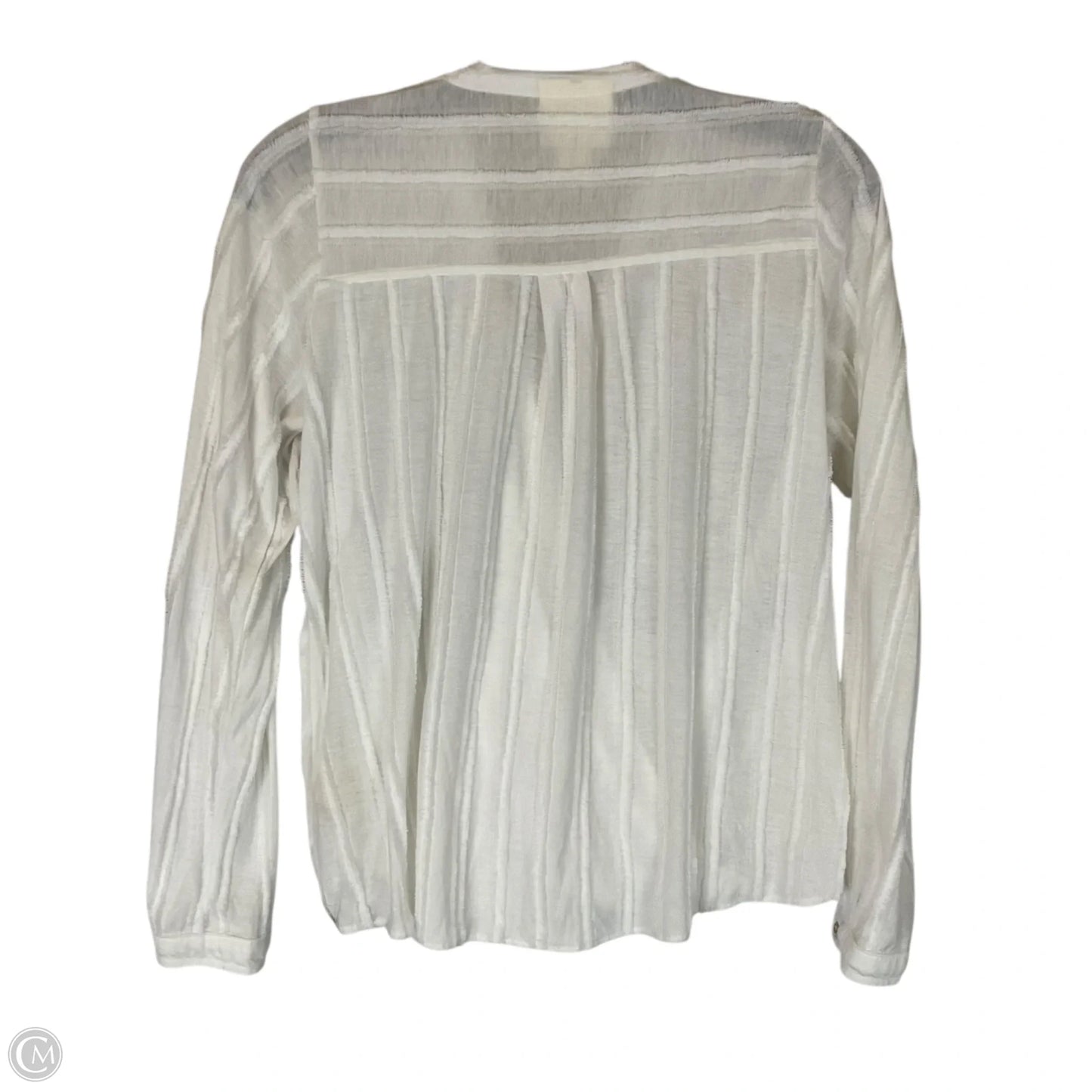 Top Long Sleeve By Maeve In White, Size: S
