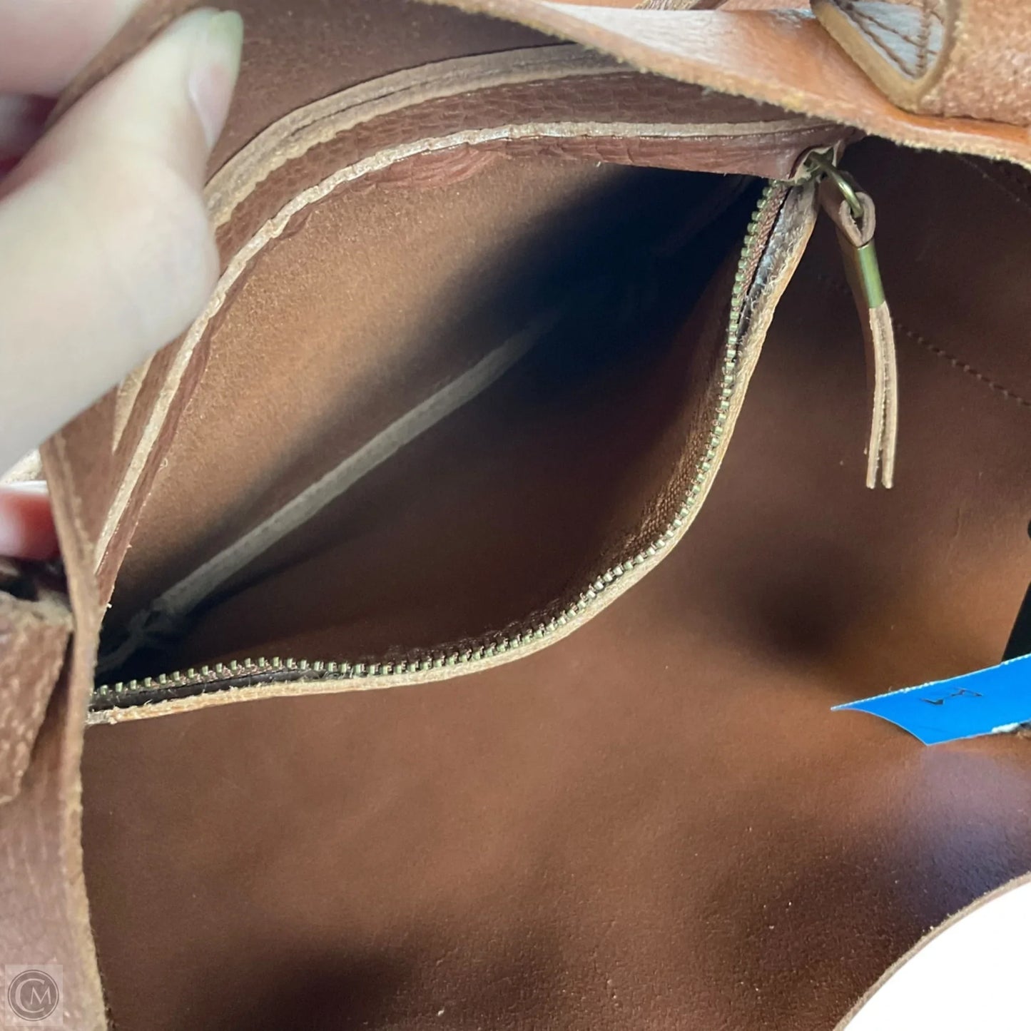 Handbag Leather By Madewell, Size: Medium