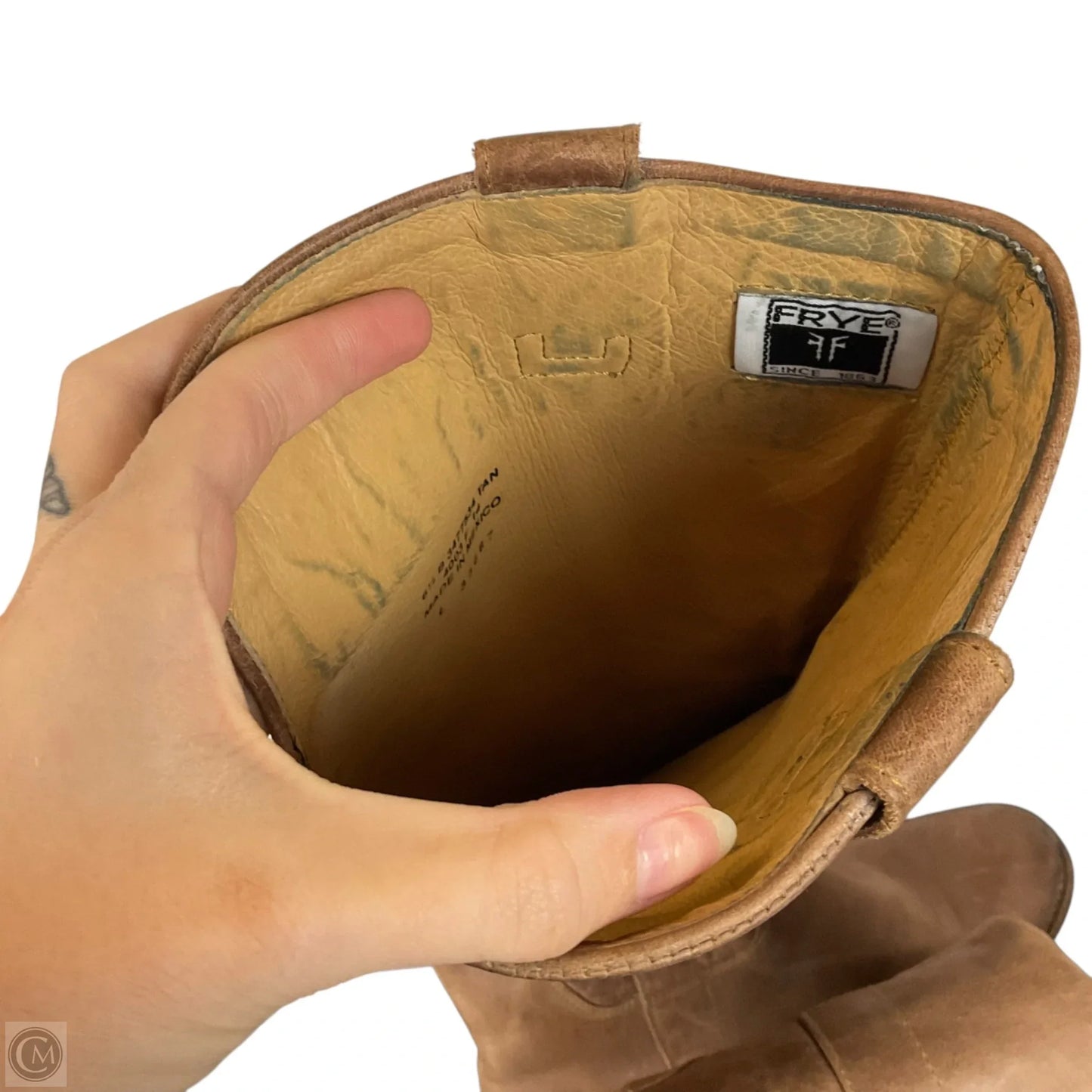 Boots Designer By Frye In Tan, Size: 6.5