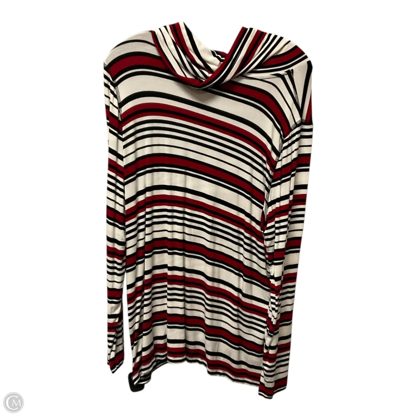 Top Long Sleeve Basic By Chicos In Striped Pattern, Size: L