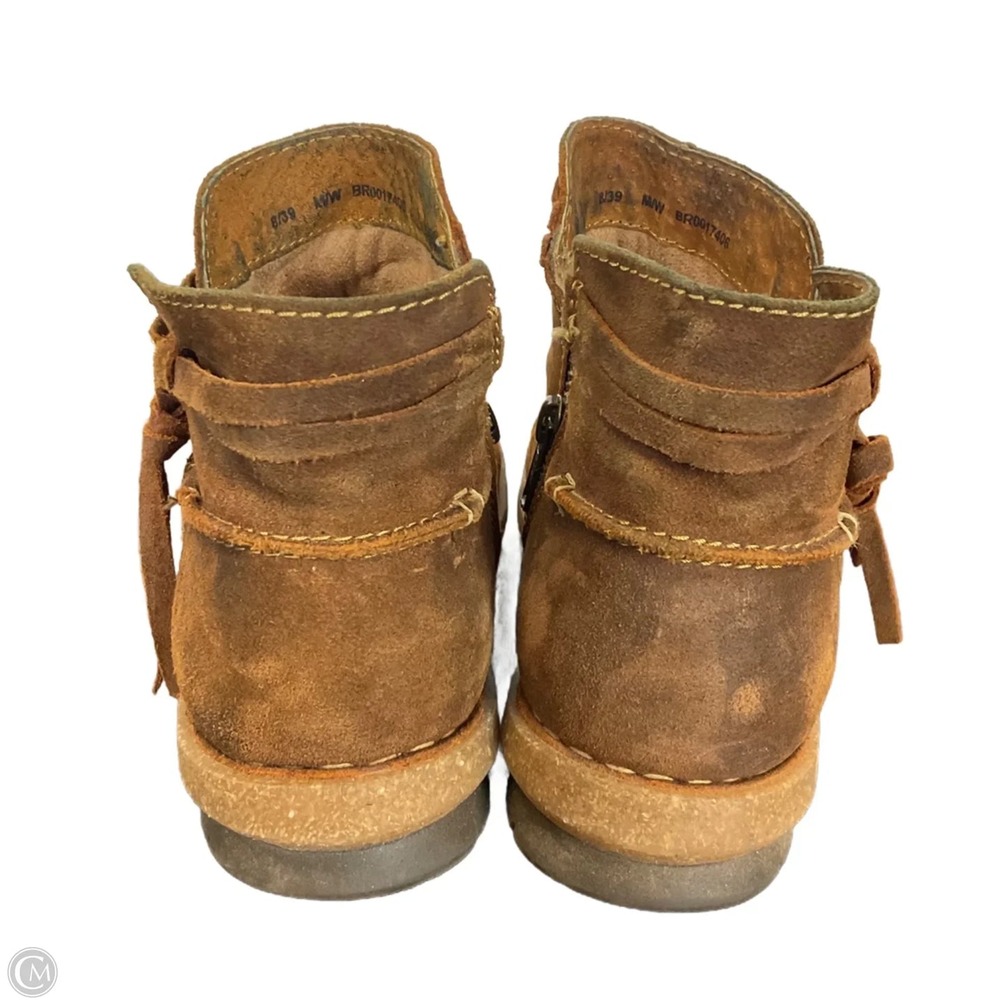 Boots Ankle Flats By Born In Brown, Size: 8