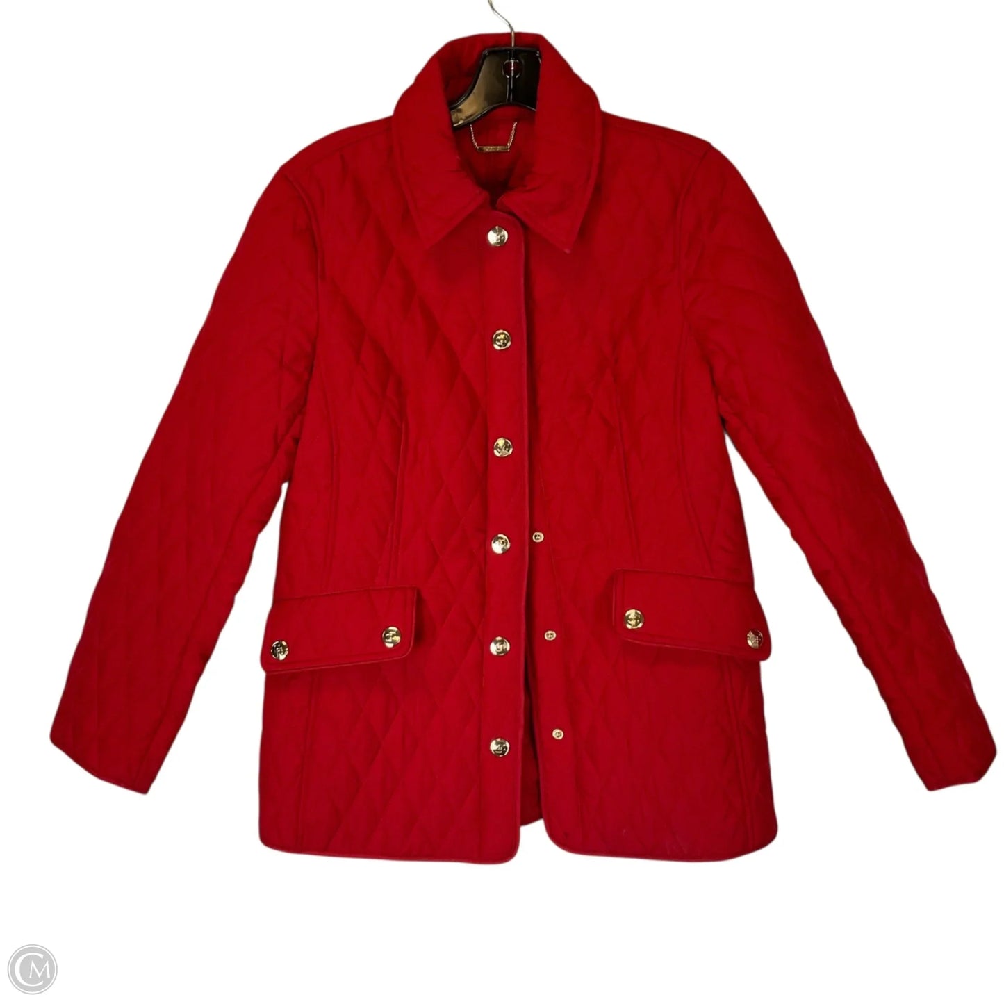 Jacket Puffer & Quilted By Chicos In Red, Size: S