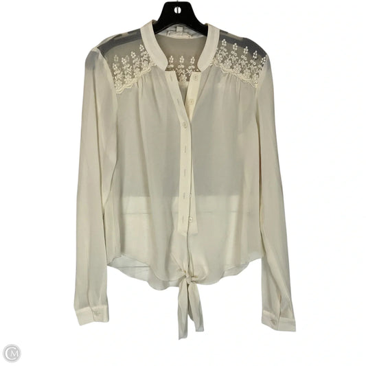 Top Long Sleeve By Iris In Cream, Size: Xs
