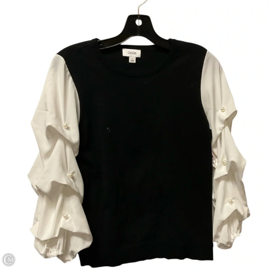 Top Long Sleeve By Cece In Black, Size: Xs