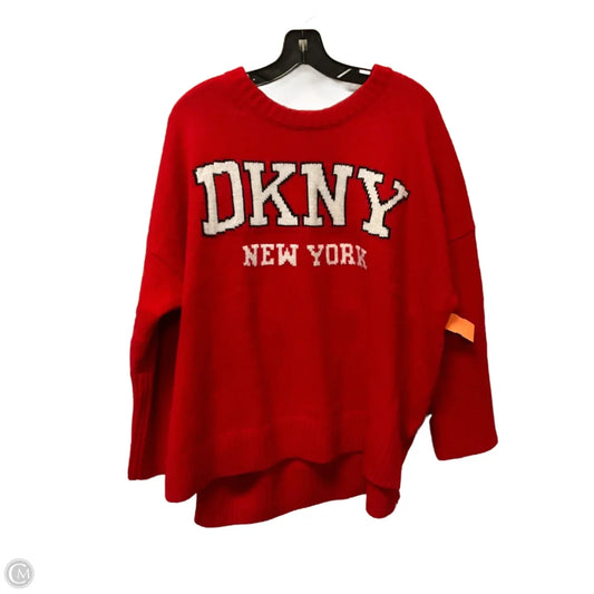 Sweater By Dkny In Red, Size: Xl